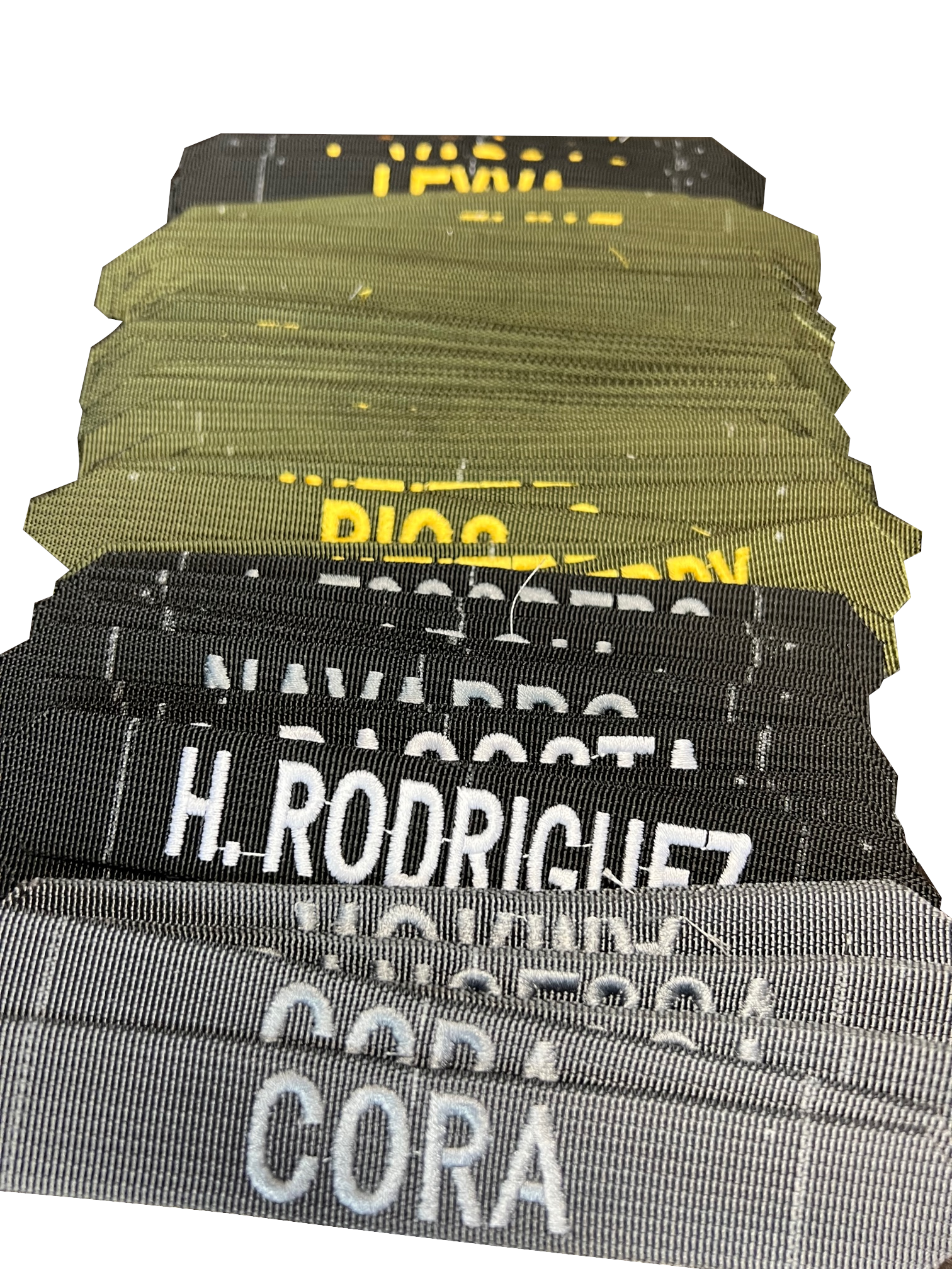 Custom Embroidered Name Tapes with Velcro®